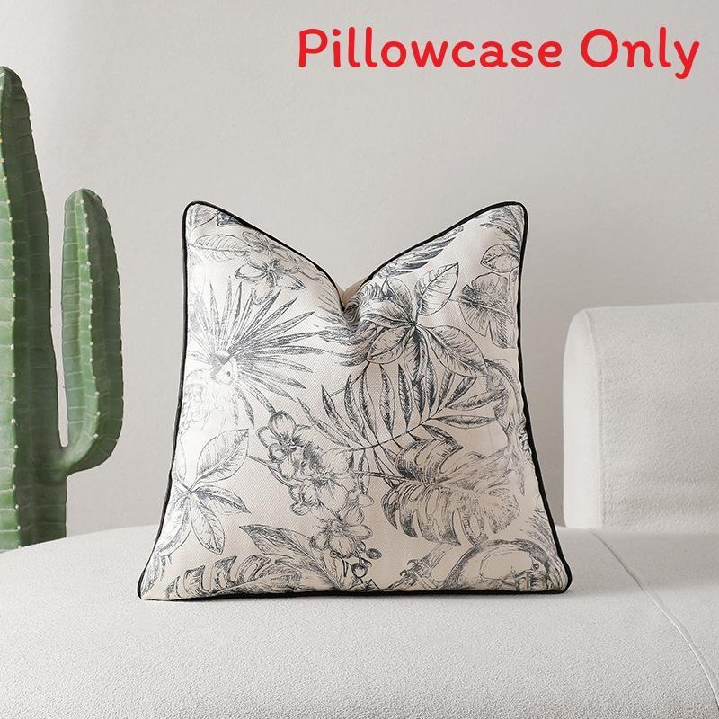 

Pillowcase Only Luxurious Nordic Style Cushion Covers Elegant Tassel Design For Sofa And Bed BlackWhite,30x50cm