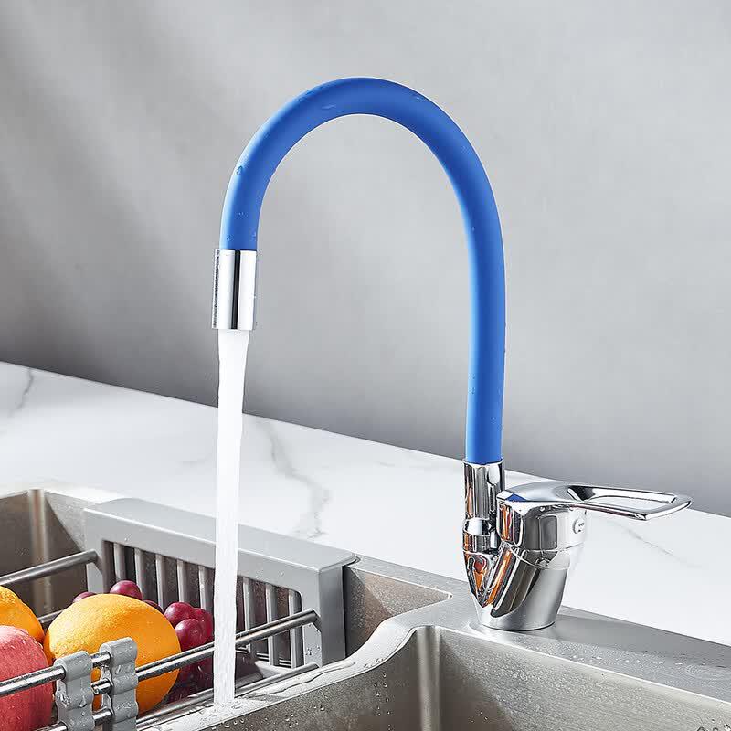 

Electroplated Rotatable Hot & Cold Kitchen Faucet