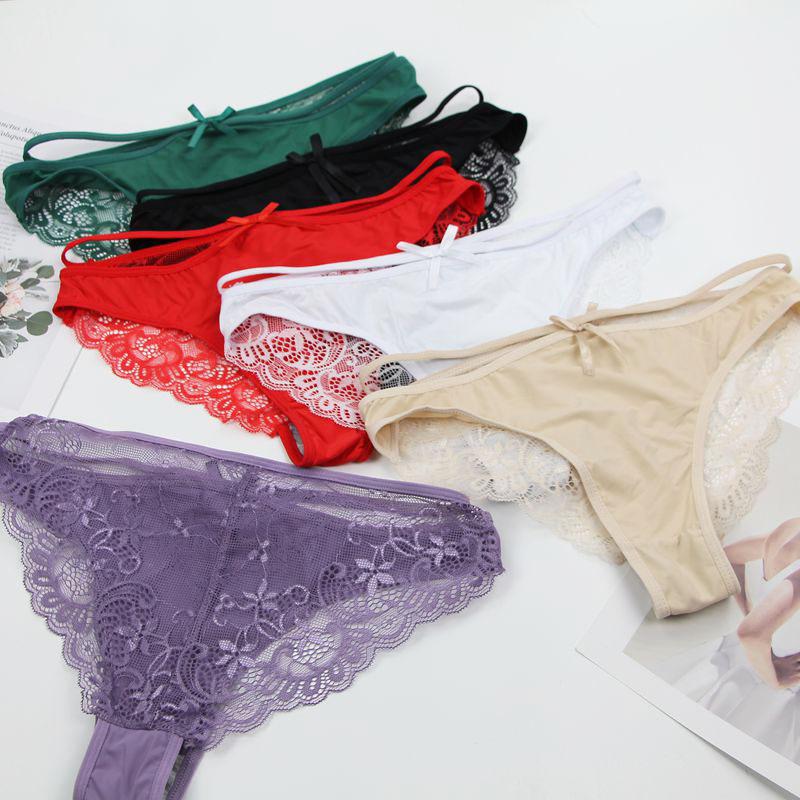 Sexy Printed Lace Bra and Panty Set Push-up Style with Skin-friendly Comfortable Briefs