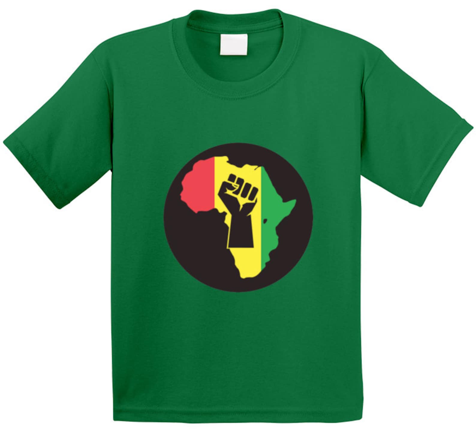Africa Pride Green T Shirt Youth M