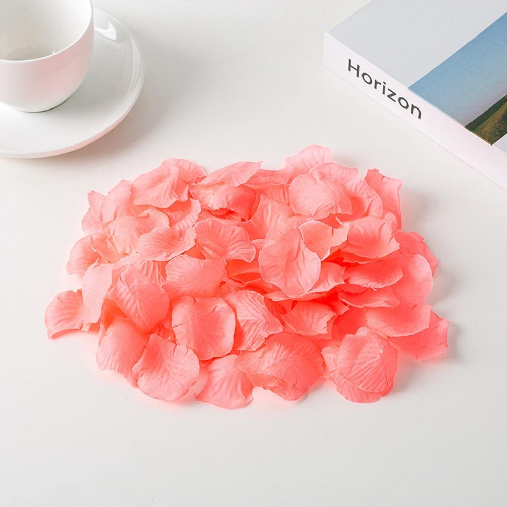 Simulation Rose Petal Wedding Room Arrangement Non-woven Petal T-table Sprinkling Flowers KTV Stage Marriage Proposal Props