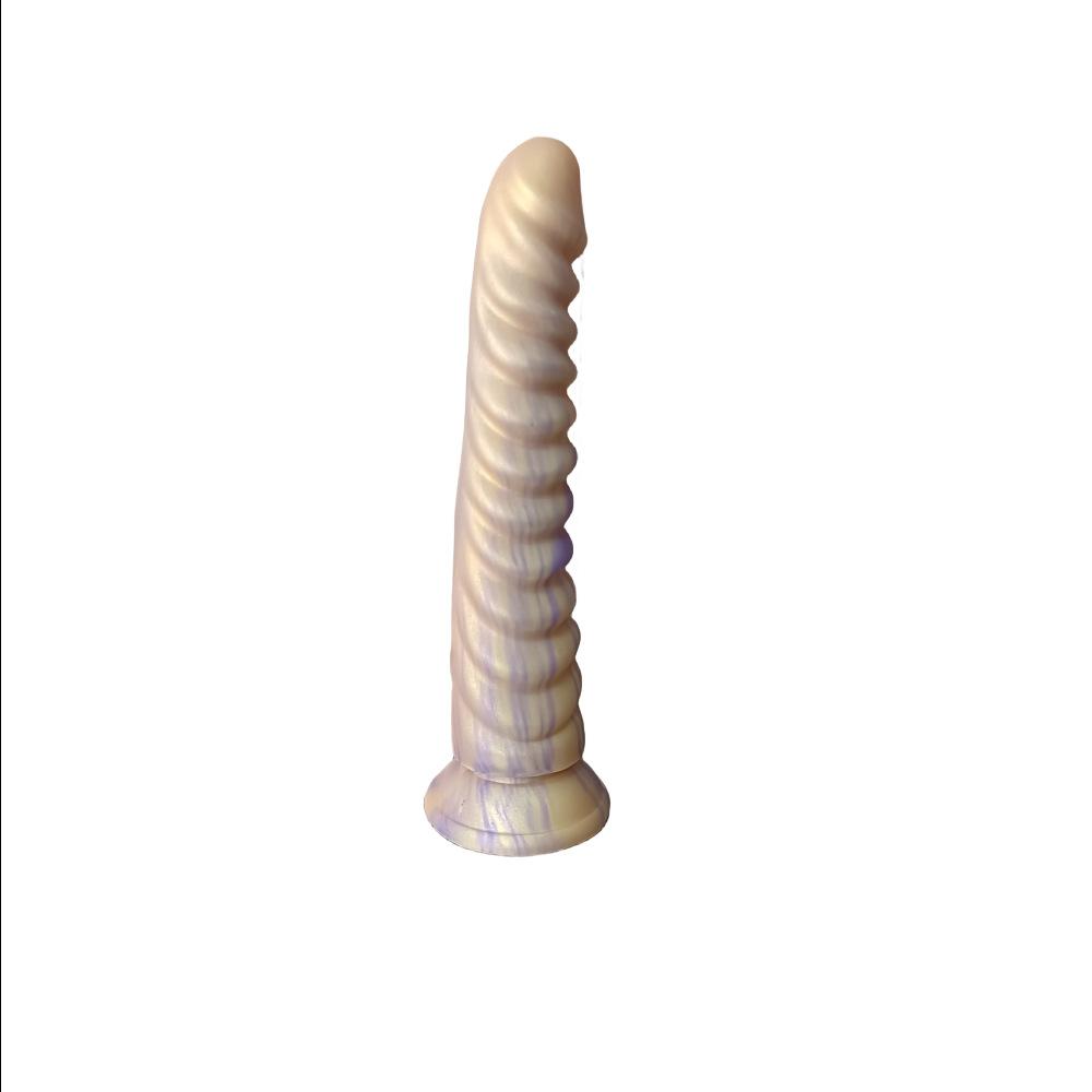Realistic Silicone Ribbed Dildo with Strong Suction Cup G-Spot Fake Penis Mixed-Color Vaginal Anal Masturbation Toy