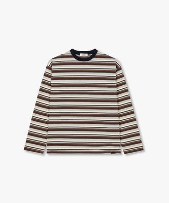 STUDIO TOMBOY [Men] Striped Long Sleeve T-Shirt _Brown_91M6322811