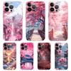 Coque de téléphone Fleur de Cerisier Rose Printemps pour iPhone 16 15 14 13 12 Pro Max Transparente Souple pour iPhone 11 Pro Max 7 8 Plus XS Sacs