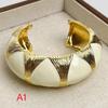 Fashion Vintage Black Gold Enamel Overlapping Wide Version Bracelet Female Delicate Open Bracelet For Friends Gift