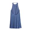 2026 Summer European-American Tassel Backless Halter Mini Dress