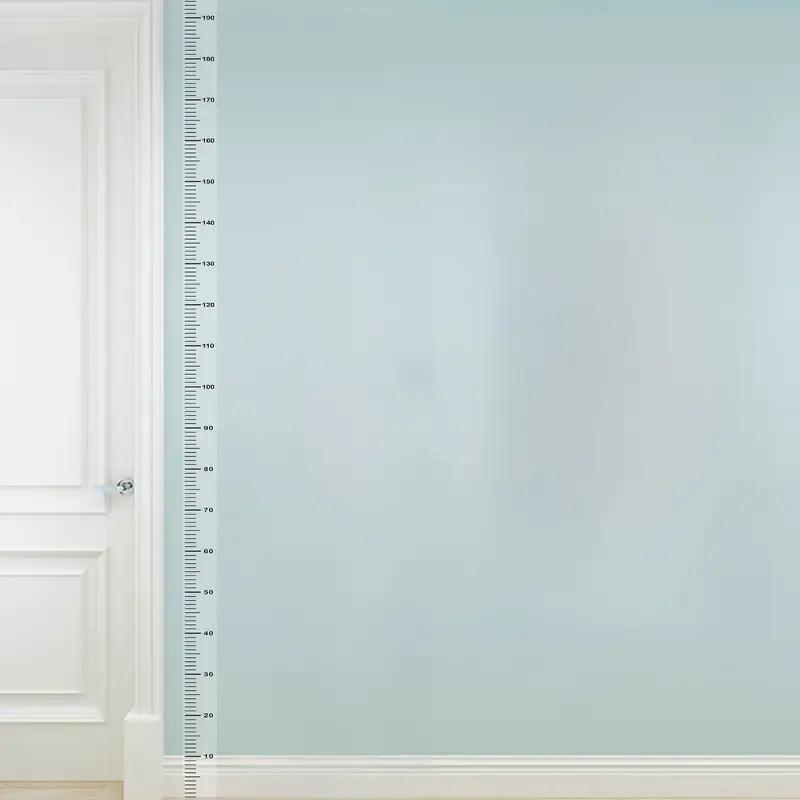 

2m Wall Height Measurement Card - Easy-to-Read Durable PC Material Writeable & Removable Ideal for Room Decor Wall Decorations прозорий
