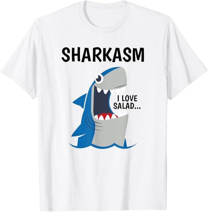 Акула Акуласм Мне Нравится Салат Смешной Саркастичный Милый Юмор Подарок Футболка Унисекс Футболка S