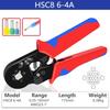 HSC8 Ratcheting Crimping Tool Kit - 0.25-10mm² Ferrule Crimper for 23-7AWG Wire Terminals, Professional Electrician Tool