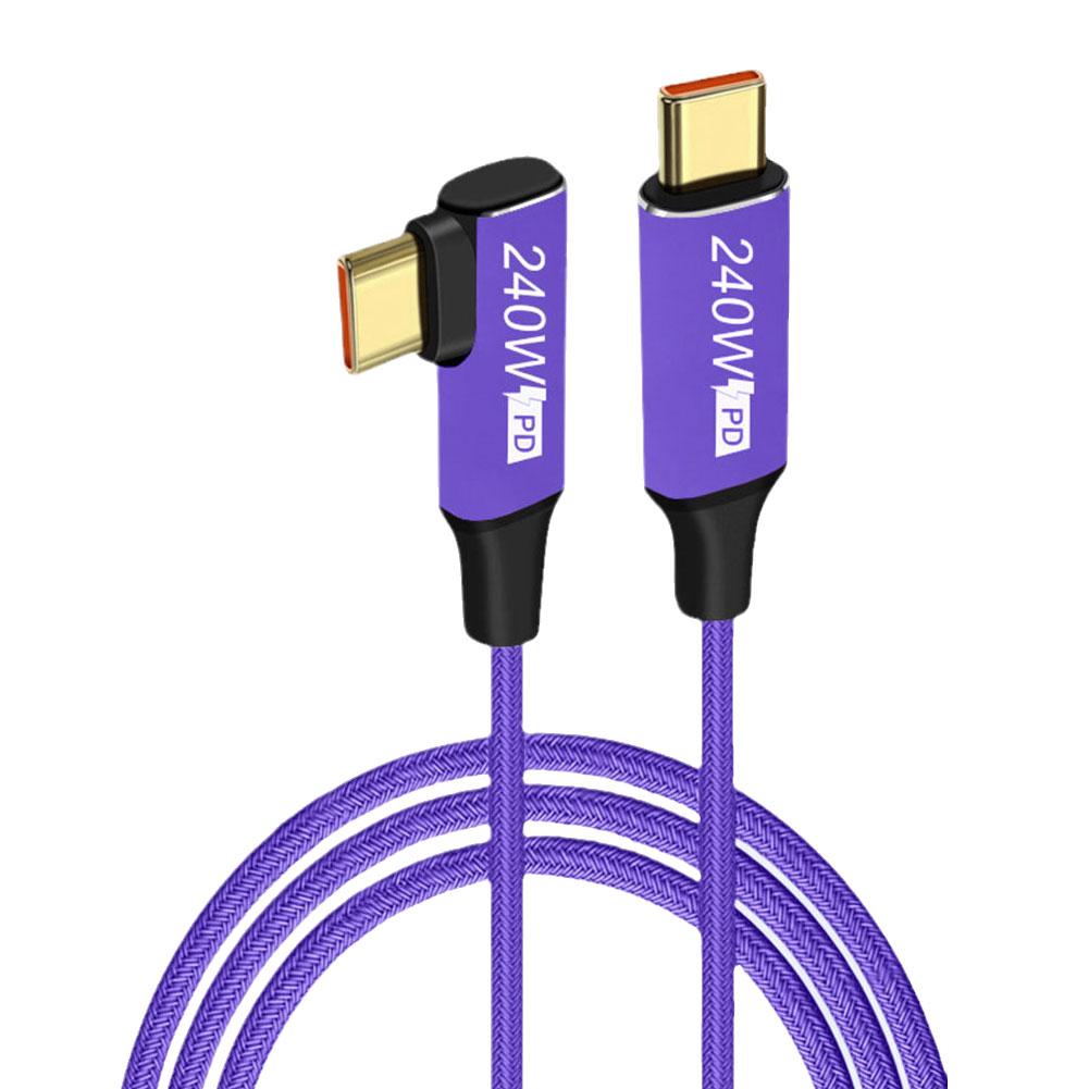 

240W USB Type C To C Charger Cable PD3.1 Fast Charging 5A Wire 1/2M For IPhone MacB E8B8 Double straight head-1m