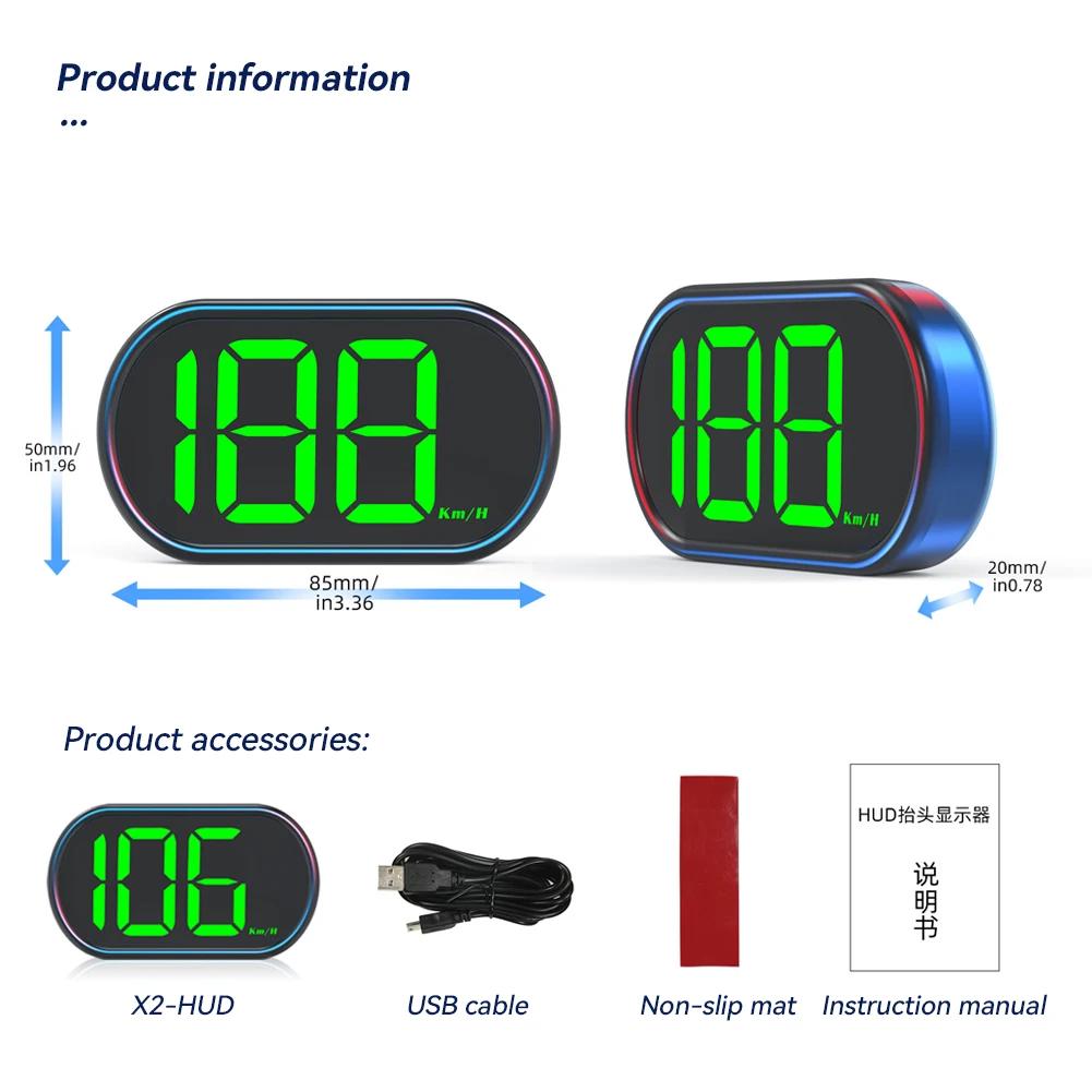 Car Digital HUD Head Display Speedometer GPS Speed Meter KMH MPH Dispaly for All Car Truck Plug and Play Auto Part Accessories