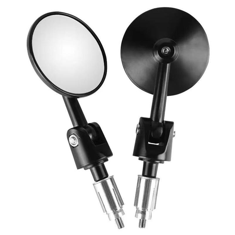Handlebar Side Mirror Adjustable Round Mirror Universal Motorcycle Rearview Mirror