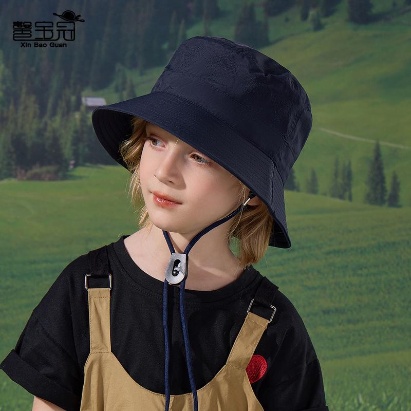 Children's Hats Summer Boys and Girls Outdoor Travel Sunscreen Visor Quick-drying Waterproof Breathable Solid Color Bucket Hat