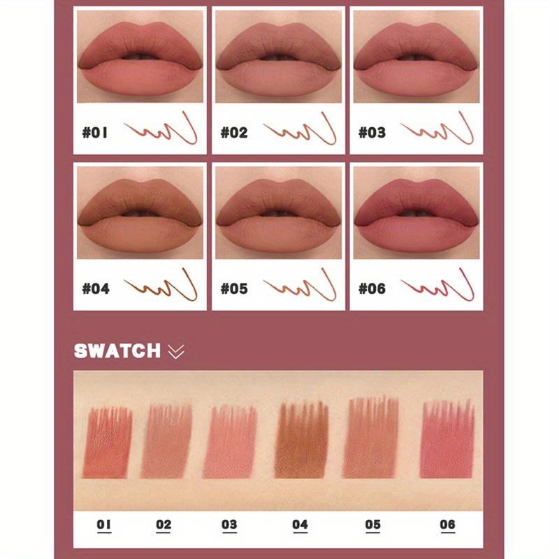 Matita per labbra opaca Impermeabile Non facile da sbavare Matita per delineare le labbra a lunga durata Morso per labbra Trucco Matita per labbra Penna per rossetto Rimpolpante per le labbra