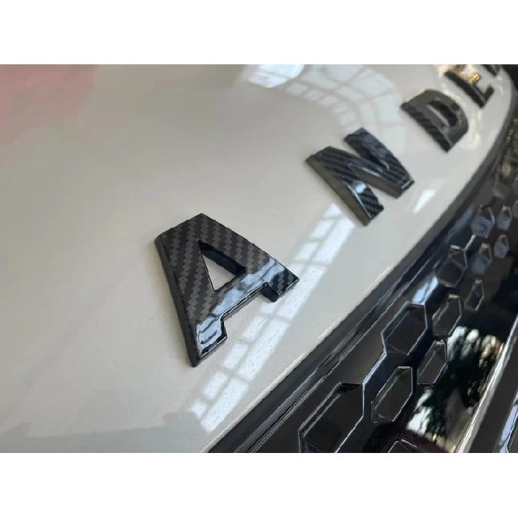 For Mitsubishi Outlander PHEV ABS Carbon Fiber Front Cover Grill Car Letter Sticker Trim Car Styling Accessories