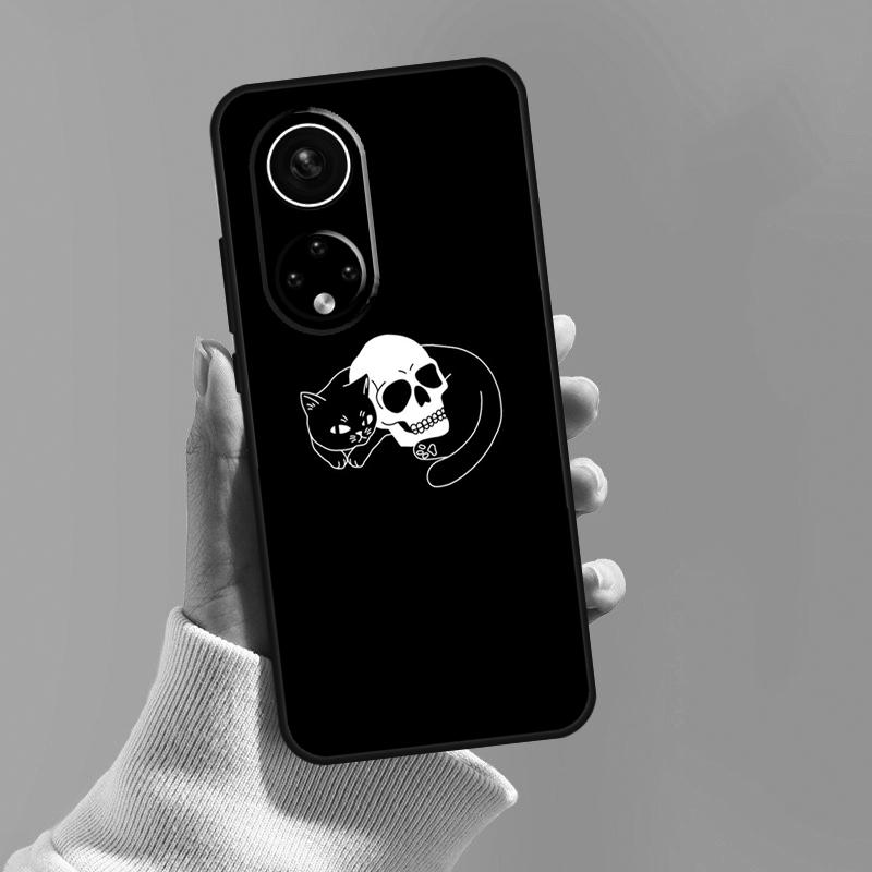 Witch Black Cat Case For Honor Magic 5 6 7 8 Pro 200 400 Lite 50 70 90 Win RT X8c X8b X9a X9b X9c X9d Cover