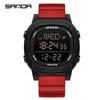 Fashion Sanda 9078 Business Men's Electronic Watch Alarm Clock Timer Calendar Shock Resistant Leisure Led Digital Simple Student