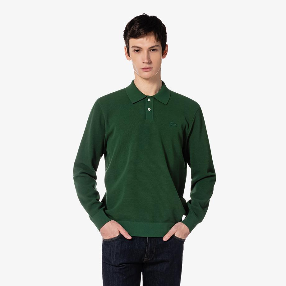 [Lacoste] Мужской лонгслив-поло из пике AH206E-55G132 3