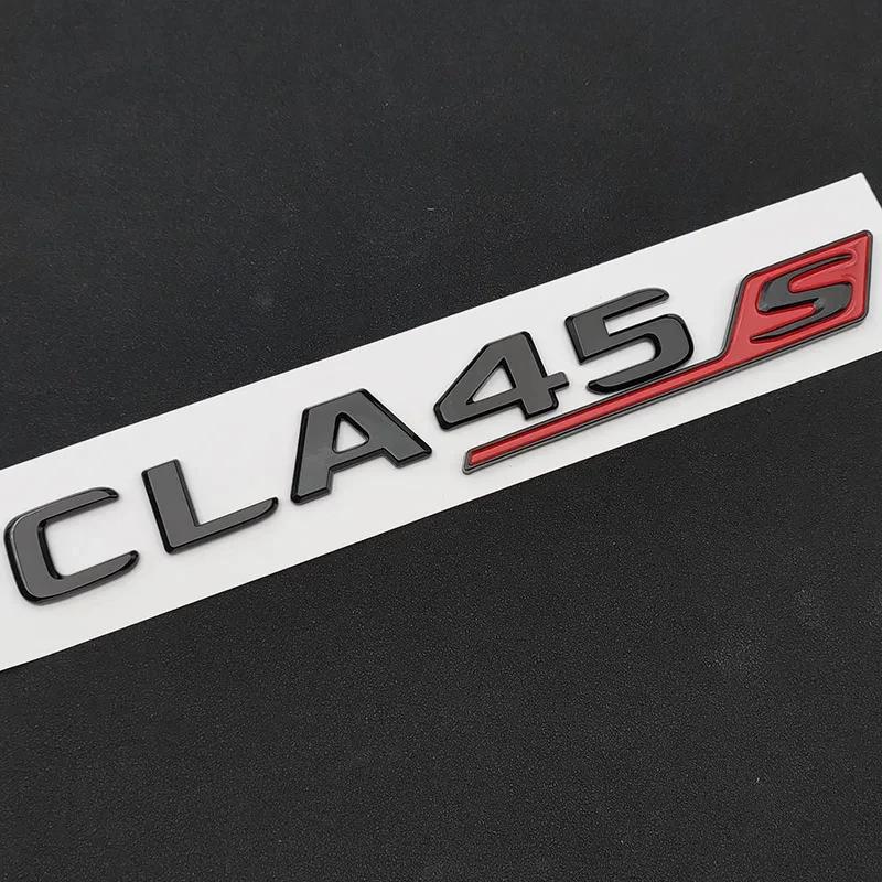 3D ABS CLA45S TURBO Car Trunk Badge Emblem Logo Sticker Letters Auto Accessories Suitable for CLA 45 S AMG C117 C118