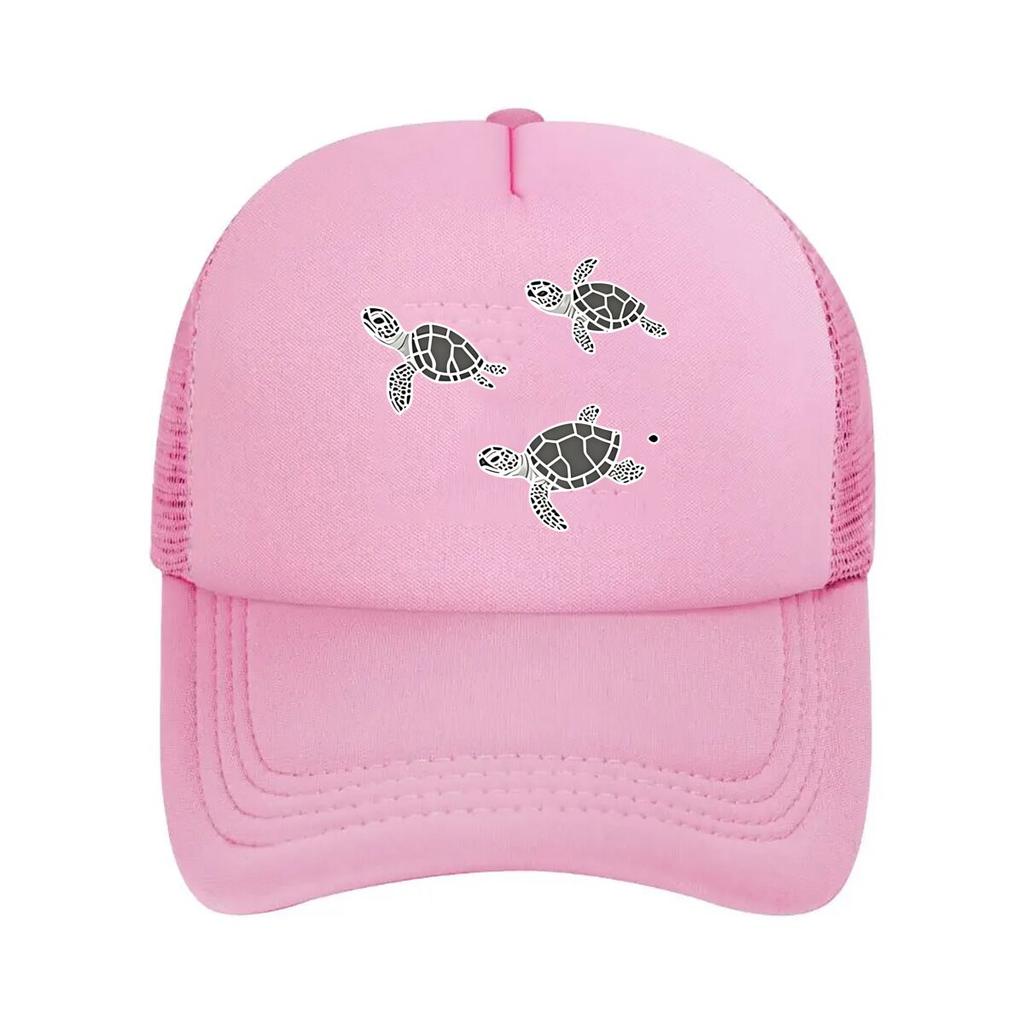 Navy Blue Hat with Sea Turtle Design  Adjustable Snapback Breathable  Lightweight  Ideal for Fis  Mesh Baseball Cap