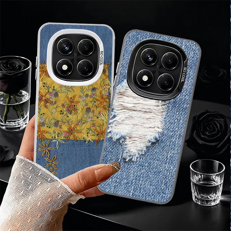 Retro Denim Pattern Soft Phone Case for Xiaomi Redmi Note 13 14 15 Pro Plus 12S 12 11S 11 11T 10S 10 Shockproof Cover Back Shell