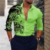 Camicia Rosa alla Moda da Uomo Festa Festa Moda Uomo Manica Lunga Bottoni Collo a Punta Vestibilità Slim Elegante Camicia da Uomo