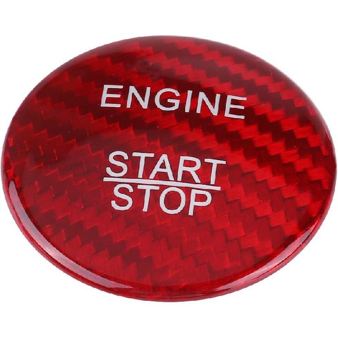 Car Engine Start Button Cover, Carbon Fiber Push to Start Button Cover for Mercedes Benz A B C GLC GLA CLA ML GL Class W176 W246 W205 X253 X156