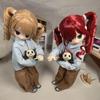 6-inch BJD Doll Outfit Set Light Blue Casual Office Daily Wear With Button Or Hook-and-Loop Top Pants
