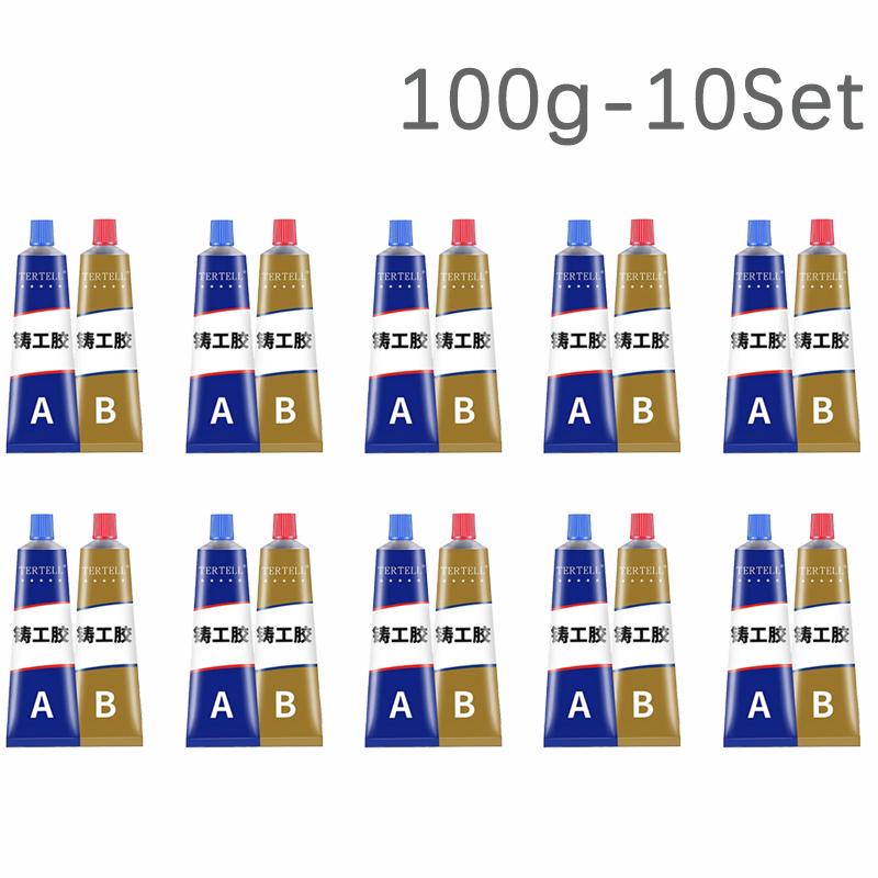 1-10Set Metal Repair Glue Quick-drying Casting Glue Industrial Repair Agent AB Glue Heat Resistance Cold Weld Adhesive