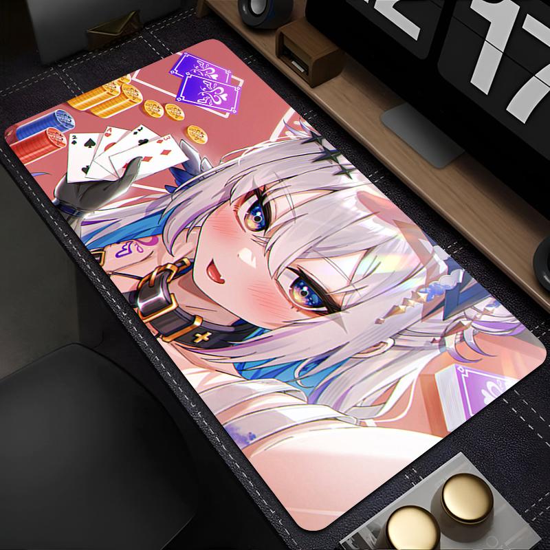 Mouse Pad Laptop Hololive Anime Gamer Mousepad PC Amane Kanata Cute Girl Keyboard Pad Gaming Accessories Kawaii Desk Mouse Mat