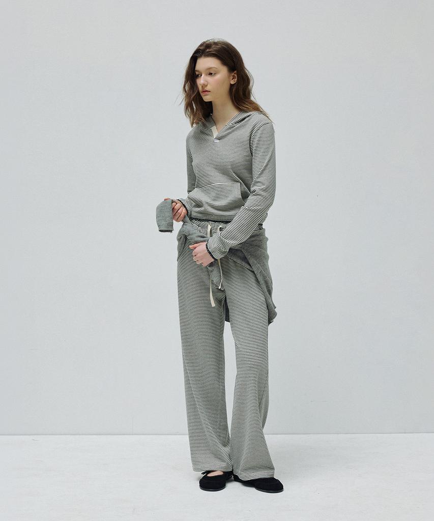 Emotional Lace Hoodie_Gray Stripe