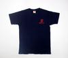 Fourcart Godzilla T-Shirt, Thirty-six Views of Mount Fuji, Large Monsters, Navy, Size S (Chest 72-78cm)