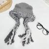 New Winter Windproof Warm Cute Bear Ear Knit Hat With Soft Ear Protection