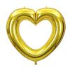 Metallic 40 Inch Heart Balloon Reusable DIY Hollowed Heart Foil Balloons Romantic Inflatable Heart Chain Balloons