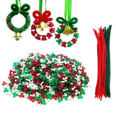 1Set DIY Plastic Beads Ornament Pendant Christmas Tree Decoration Party Holiday Wreath Hanging