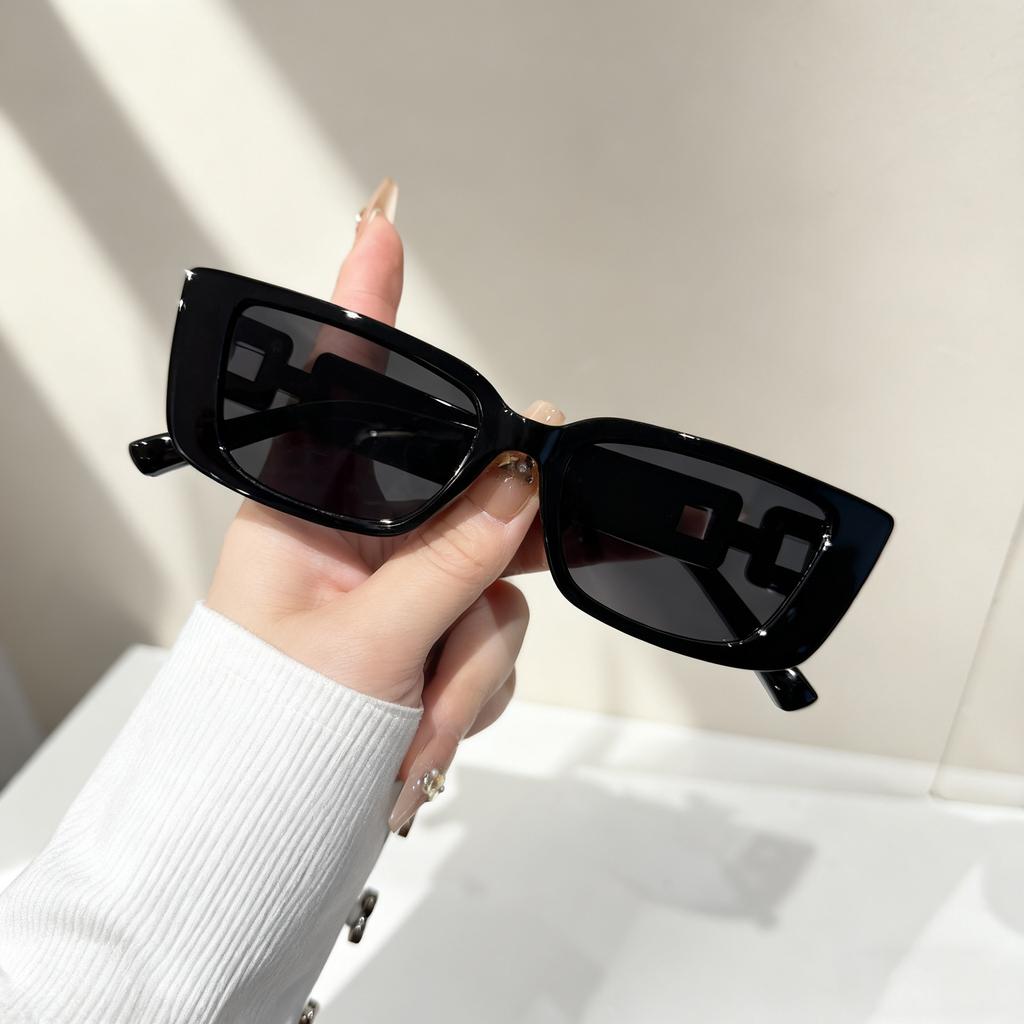 Sunglasses with Chain Square Fashion Shades for Women Men