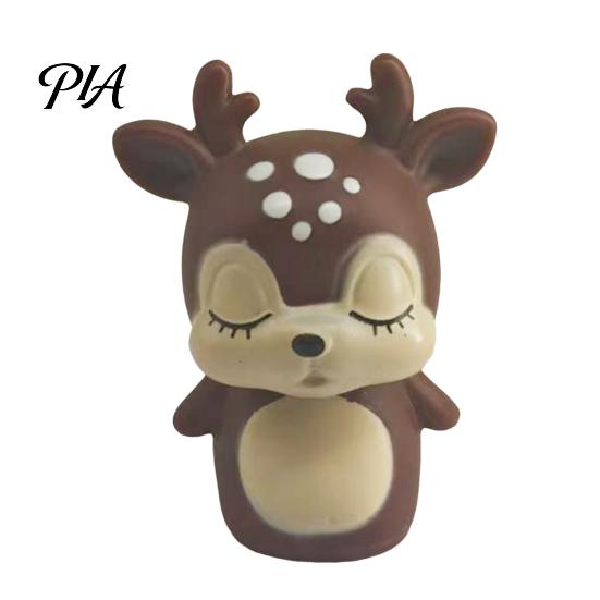 Cute Holiday Desk Ornaments Christmas Vinyl Figurines, Santa Claus Snowman Reindeer Mini Statue, Landscape Miniatures Small Desktop Cake Topper Decor,