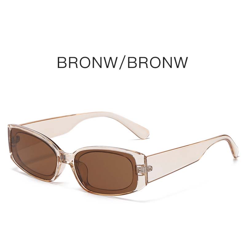 Rectangle Sunglasses Women Luxury Small Frame Glasses for Men Vintage Square Cat Eye Jelly Color Oculos De Sol Feminino