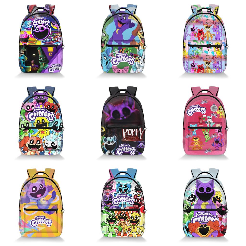 Lightweight And Comfortable Smiling Critters School Bag For Outdoor Training