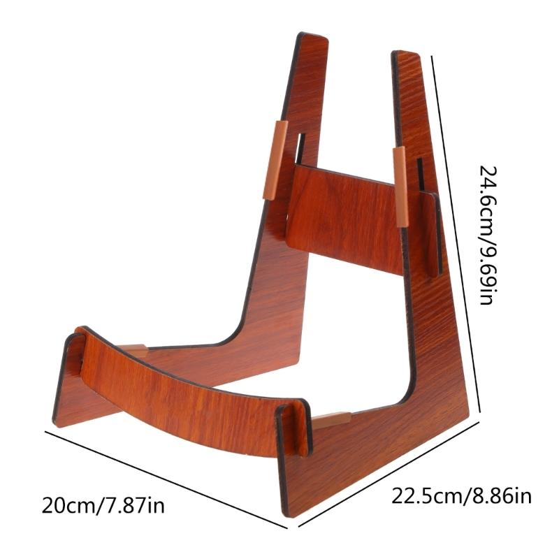 Supporto per Ukulele Portatile in Legno per Chitarra Stile L-Frame Supporto per Strumenti Musicali con Lati Morbidi per Ukulele Violini