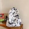 Schoolbag Tie-dye Niche Japanese ins Style School Bag Female, Simple High-end Sense Backpack High School Student Junior High School Student Backpack