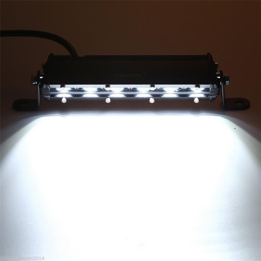 Pair 8'' 120W 12000LM Aluminum Elliptical Spot Beam Slim LED Work Light Bar Single Row Car SUV Off Road Lamps New