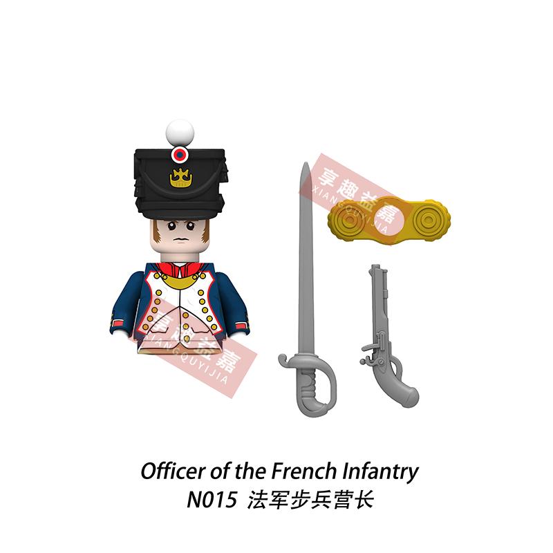 Military affairs Napoleon French Cuirassier Dragoon Building Blocks Model Bricks mini Action toy Figures Toy gift for children