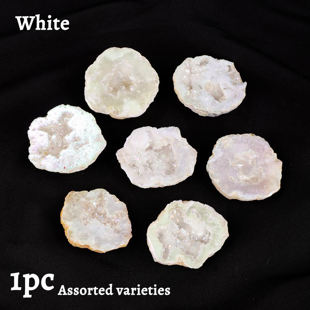 1pc Natural Crystal Aura Moroccan Agate Crystal Cave Ornament Crystal Raw Stone Treasure Pot Home Desktop Decoration Stone gifts