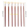 W89C 7-Pieces Fan Paint Brushes Set, Professional Artist Fan Brush Acrylic Paint Brushes with Bristle Hair Long Handle