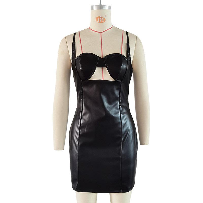 

Женские сексуальные платья с открытой талией и бедрами XL чёрный