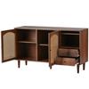 Storage Cabinet Wood Grain Smooth Edge High Stability Sturdy Construction Simple Installation Item Storage