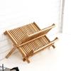Natural Dish Drying Rack Retro Drying Holder Kitchen Organizer Folding Dish Rack  Home