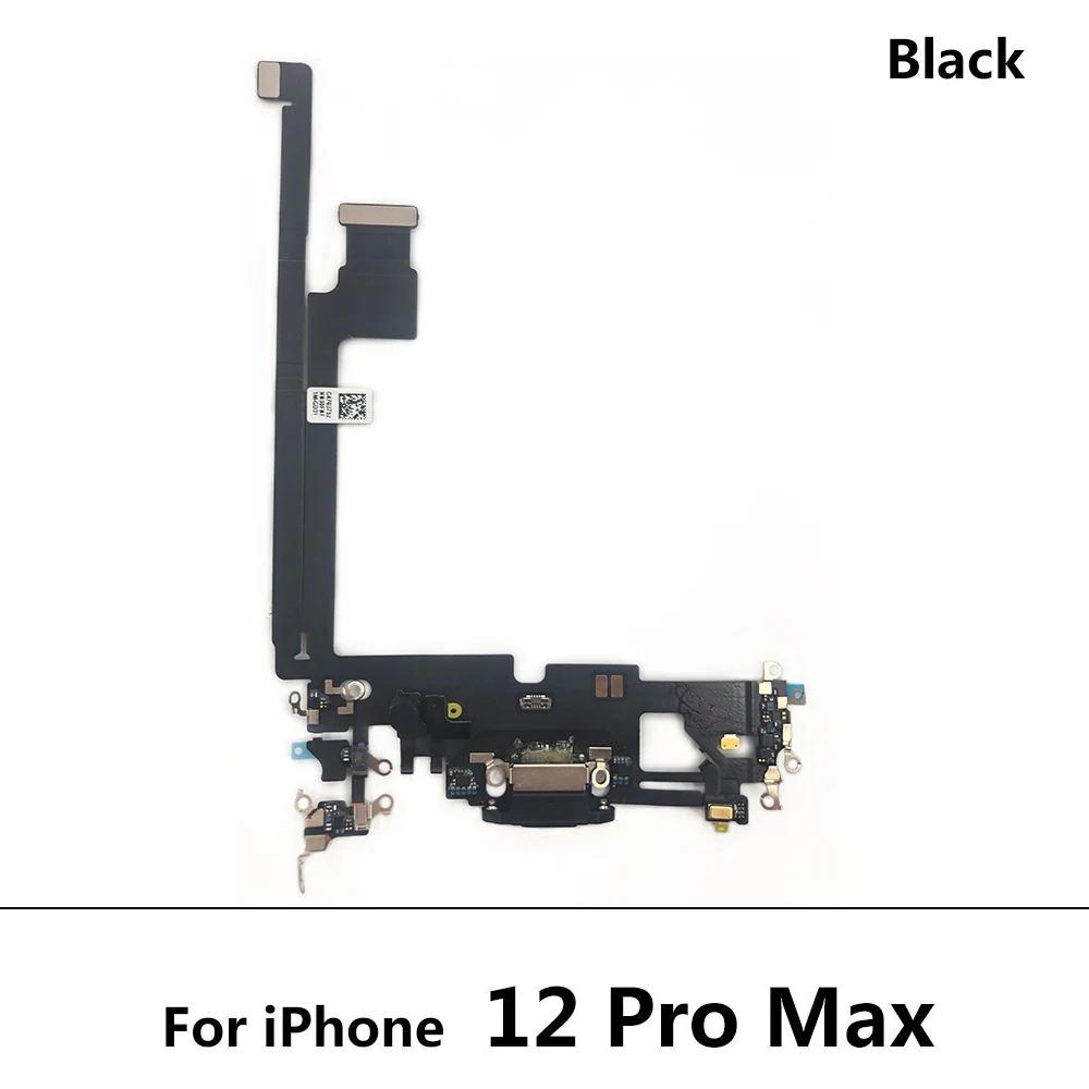 For iPhone 11 12 13 Pro Max 12 Pro USB With Micro Charging Port Charger Dock Flex Cable With IC Microphone Board Replacement