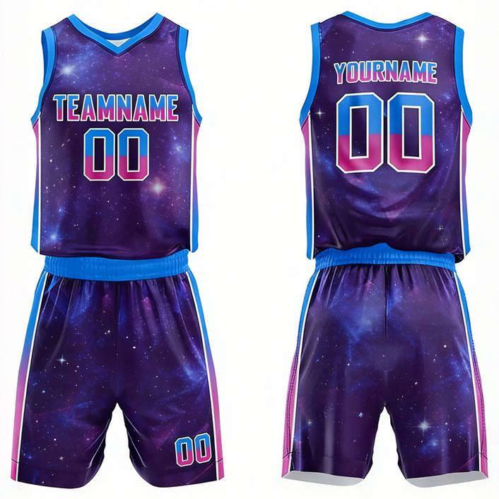 Custom Basketball Uniforms Made Men's Sleeveless Solid Heat-Transfer Printed 100% Polyester High Quality Breathable Quick Dry